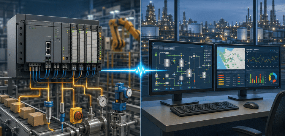 Brains and Eyes: Understanding the Critical Difference Between PLC and SCADA