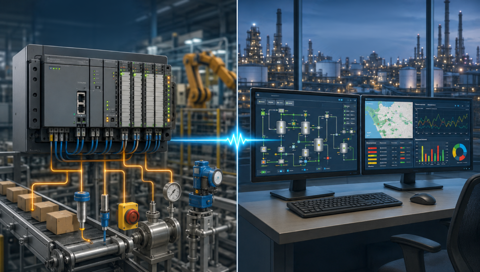 Brains and Eyes: Understanding the Critical Difference Between PLC and SCADA Brains and Eyes: Understanding the Critical Difference Between PLC and SCADA